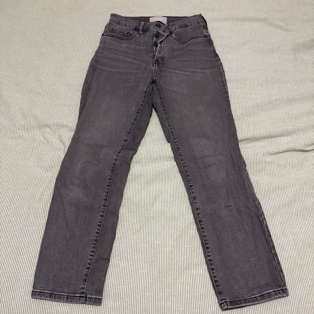 Everlane High Rise Slim Straight Jean, ankle length